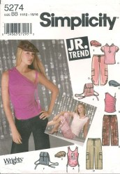 5274 BACKPACK,KNIT TOPS,DRAWSTRING PANTS,CAP PATTERN 3/4-1516